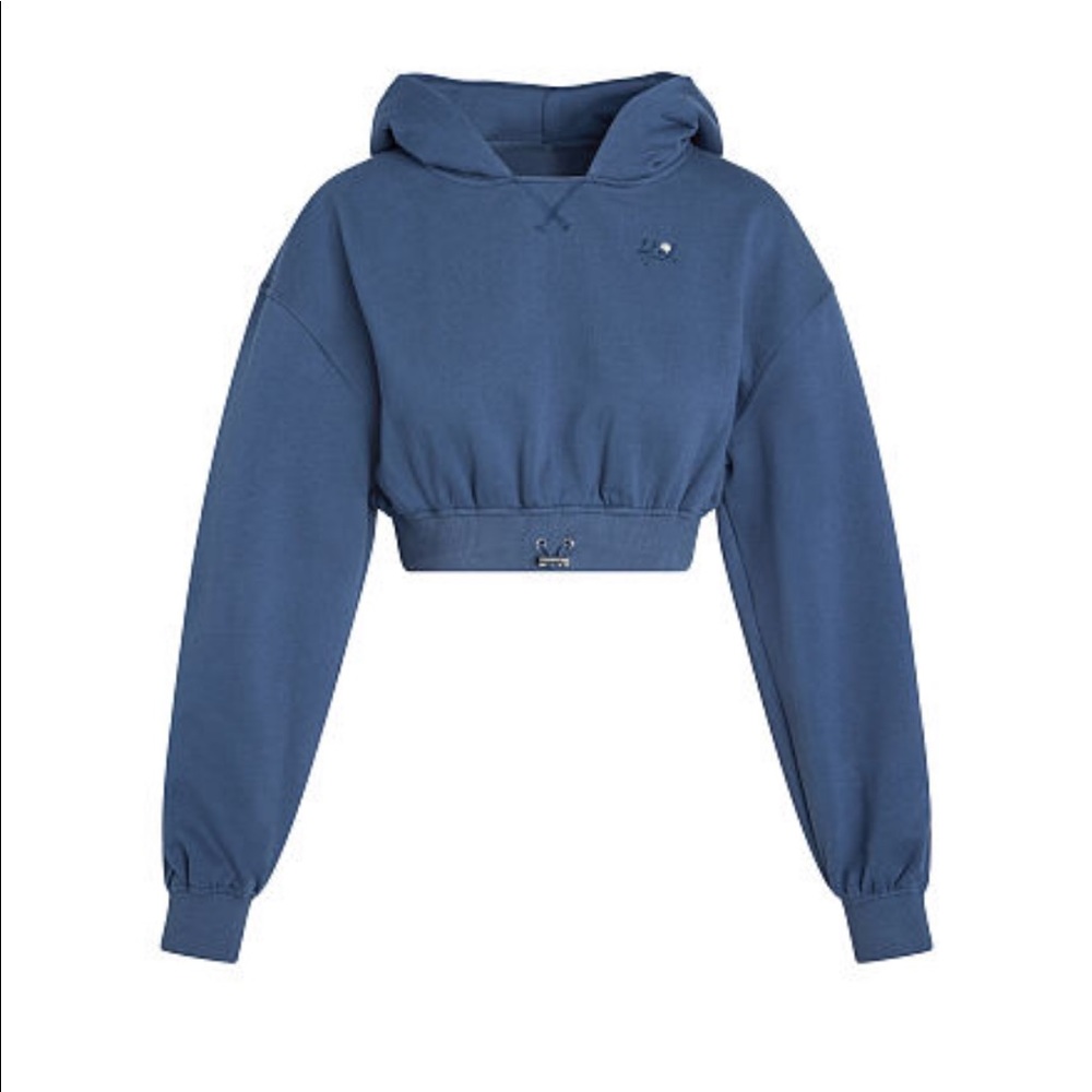 FOR LOVE & LEMONS Josie Sweatshirt Small blue NWT